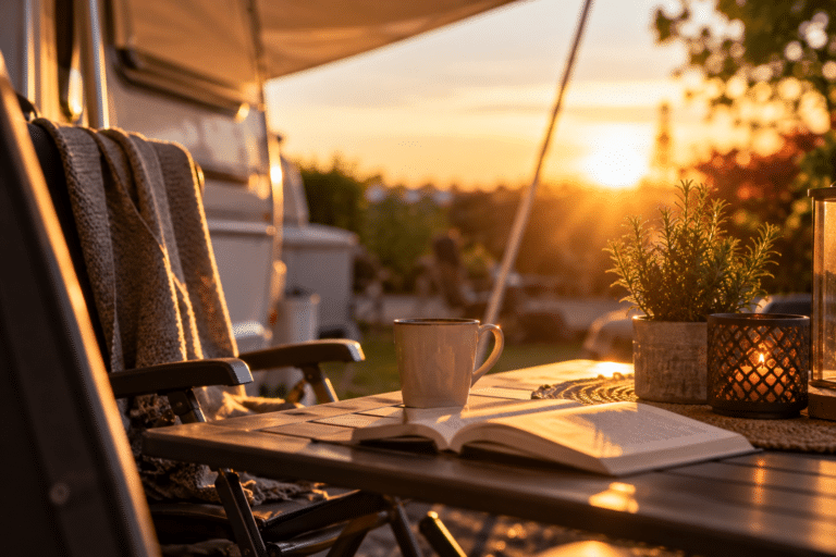 Leseratte bei Sonnenaufgang